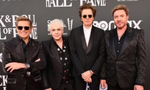 (L-R) Roger Taylor, Nick Rhodes, John Taylor, and Simon Le Bon of Duran Duran attend the Rock & Roll Hall of Fame ceremony at Microsoft Theater in Los Angeles, California.