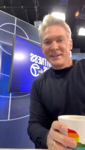 Good Morning America weatherman Sam Champion during an Instagram Live on Wednesday