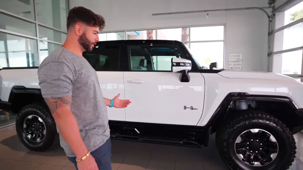 YouTube influencer Monti with his 2022 Hummer EV before crashing the $108,700 whip