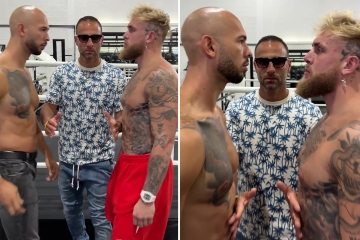 Jake Paul squares up to disgraced influencer Tate as fight talks begin