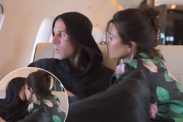 Kardashian fans in tears after Kourtney & Travis share intimate moment on jet