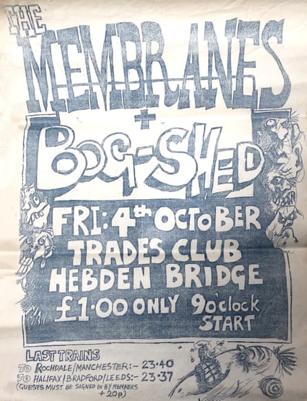 Poster for Bogshed at Trades in Hebden