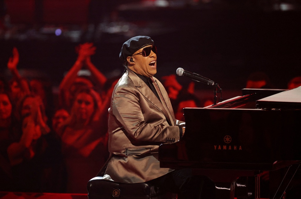 Stevie Wonder at the American Music Awards.
