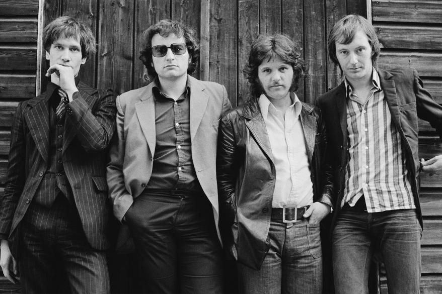 The original line-up of English rock group Dr Feelgood