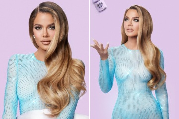 Khloe flaunts tiny frame in see-though mesh catsuit & flashes her underwear