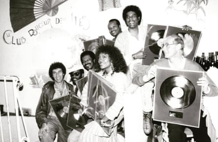 Vangarde (far left) with La Compagnie Créole, a band from French Guiana and the French West Indies. His collaborator Jean Kluger is on the right.