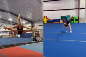 Teen Mom Mackenzie McKee performs stunning gymnastics in sports bra and shorts
