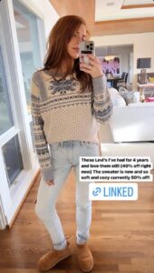 Audrey Roloff was slammed by fans for bragging about still being able to fit into an old pair of jeans