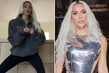 Kim's frail frame drowns in baggy sweatshirt in concerning new TikTok with North
