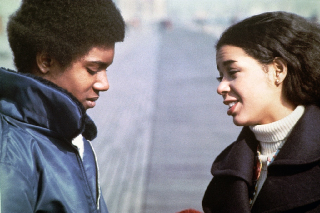 Cara with Kevin Hooks in "Aaron Loves Angela" in 1975.