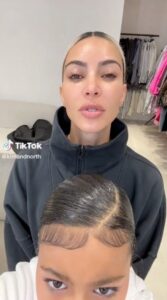 Kim Kardashian's daughter North West shared a rare video showing the SKKN mogul's real skin