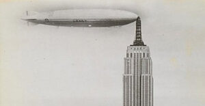 composite 1930 photograph blimp