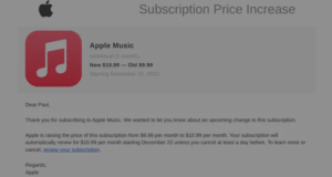 Apple Music price increase