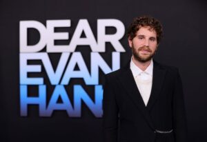 Platt attends the "Dear Evan Hansen" premiere on Sep. 22, 2021, in Los Angeles.