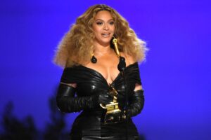 Beyoncé at the 2021 Grammys.