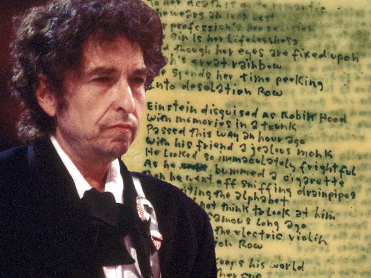 Bob Dylan's Original Lyrics for 'Desolation Row' Going Up for Sale