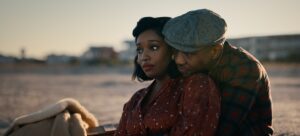 Daisy Brown (Christina Jackson) and Jesse Brown (Jonathan Majors) in Columbia Pictures' DEVOTION.
