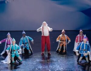 Elf The Musical asked actors to shuffle along the stage on their knees