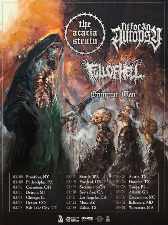 FIT FOR AN AUTOPSY, THE ACACIA STRAIN And FULL OF HELL Announce 2023 Co-Headlining Tour, BLABBERMOUTH.NET Presale