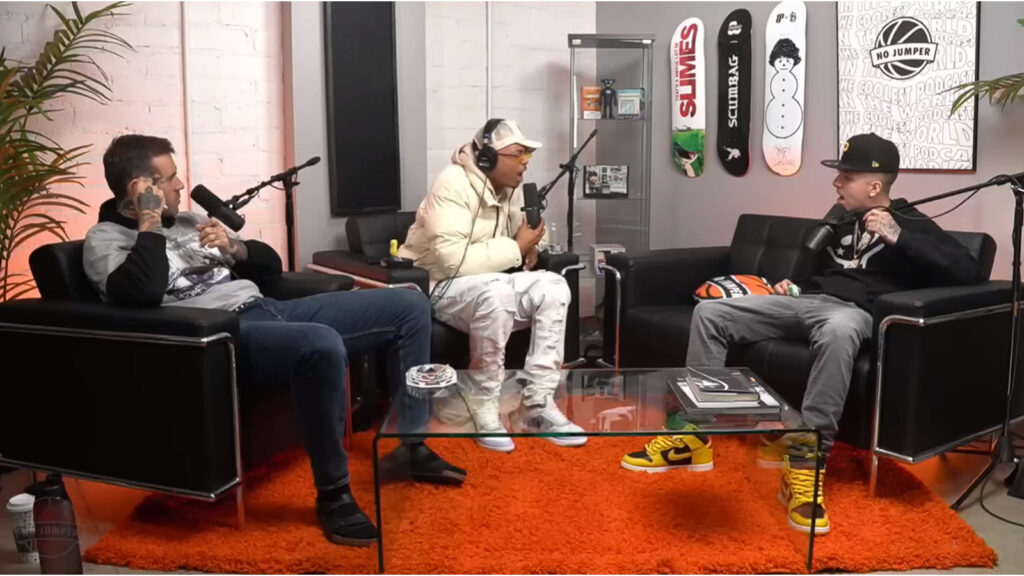 Fight breaks out on Adam22’s No Jumper podcast between Almighty Suspect & Lil Kelpy