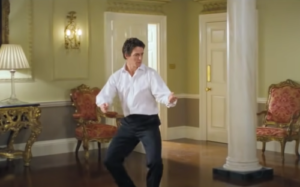Hugh Grant dancing in