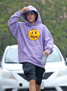 Justin Bieber is seen out for a hike in Los Angeles