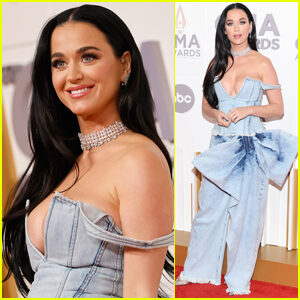 Katy Perry Seemingly Pays Homage to Britney Spears in Denim Outfit at CMA Awards 2022