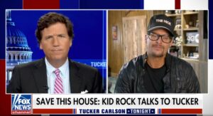 Musician Kid Rock speaks to Tucker Carlson on Fox News.