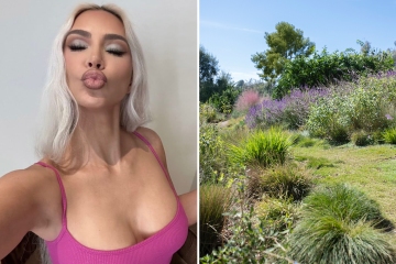 Kim Kardashian slammed for her 'wasteful' garden after she gives tour