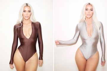 Kim Kardashian goes pantless as she shows off her figure in new Skims pics