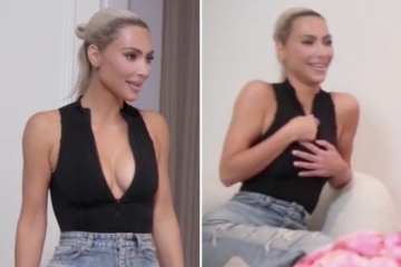 Kim Kardashian suffers embarrassing wardrobe malfunction in new video