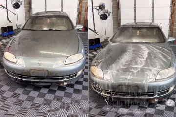 Mesmerizing video shows car get first wash in 10 years and look totally different