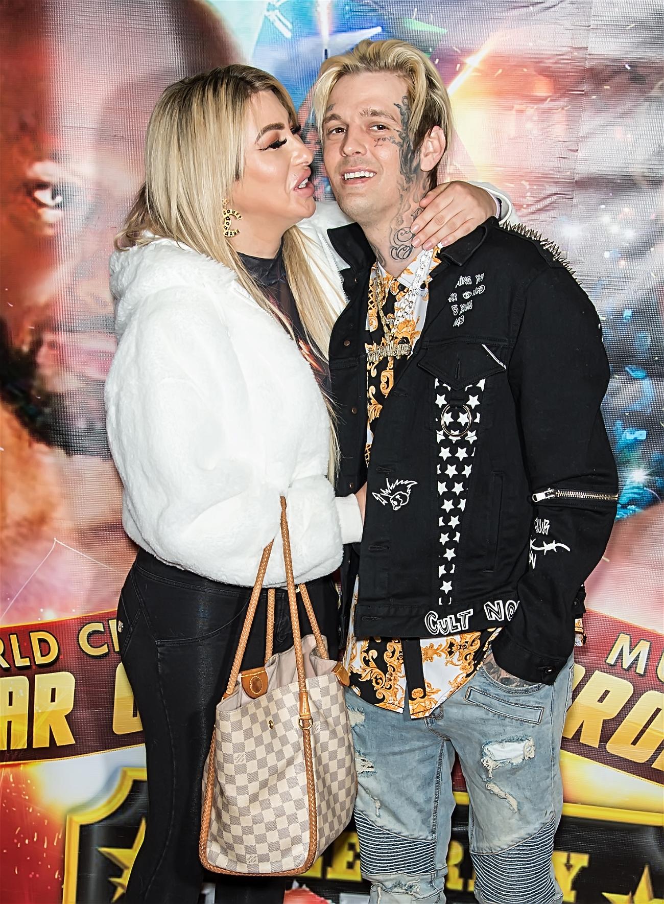 Melanie Martin & Aaron Carter at Celebrity Boxing event in Philadelphia, PA