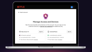 A screenshot of the new “Manage Access and Devices” menu.