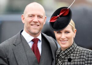 Mike and Zara Tindall attend the Cheltenham Festival at Cheltenham Racecourse on March 15, 2019, in England.