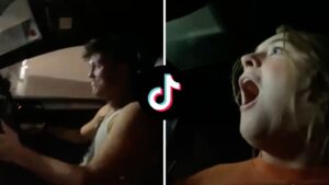 TikToker goes viral crashing car at Burger King seconds after cursing at worker