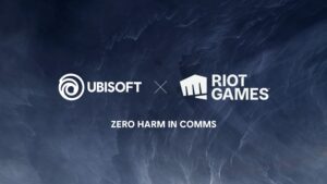 The Ubisoft, Riot Games, and Zero Harm in Comms logos.