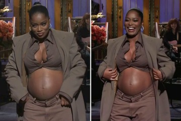 Keke Palmer reveals she's pregnant on SNL in shocking live TV moment