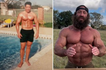 Fitness influencer unrecognisable 30yrs before offal gorging left him ripped