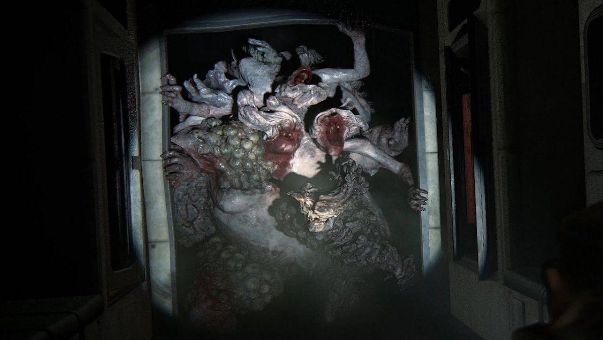 A truly grotesque site, a mass of bodies and fungus, is the Rat King infected in The Last of Us Part II