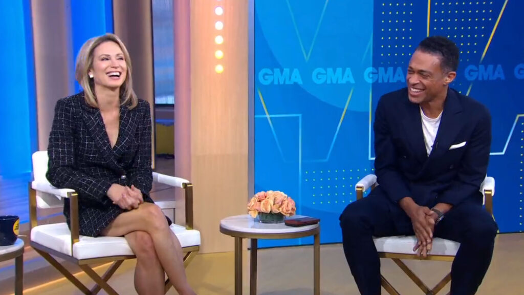 TJ Holmes hinted that he saw Amy Robach outside of work, just weeks before their affair scandal was leaked
