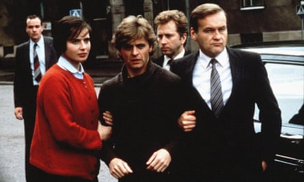 Heavy for hire … Skolimowski (right) with Isabella Rossellini and Mikhail Baryshnikov in White Nights (1985).