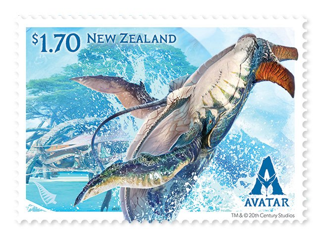 Avatar stamp featuring a Way of Water whale creature