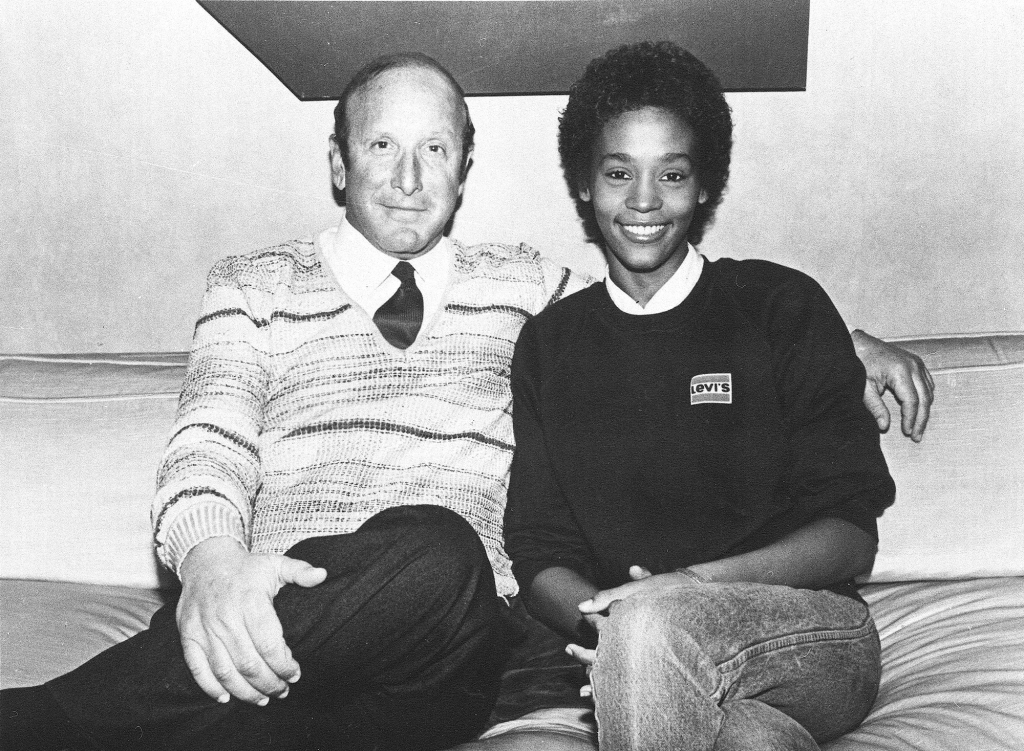 Clive Davis and Whitney Houston in 1983.