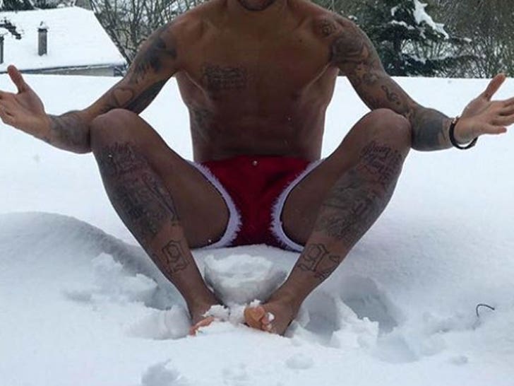 Shirtless Stars in Snow -- Guess Who!