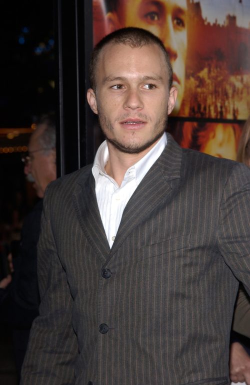 Heath Ledger at the premiere of 
