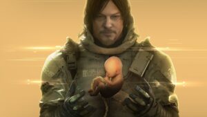 Death Stranding for PlayStation - Norman Reedus with a baby