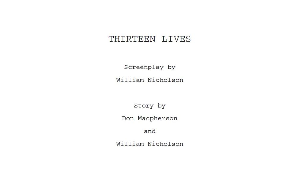 Read William Nicholson Screenplay True-Life Rescue Tale – Deadline