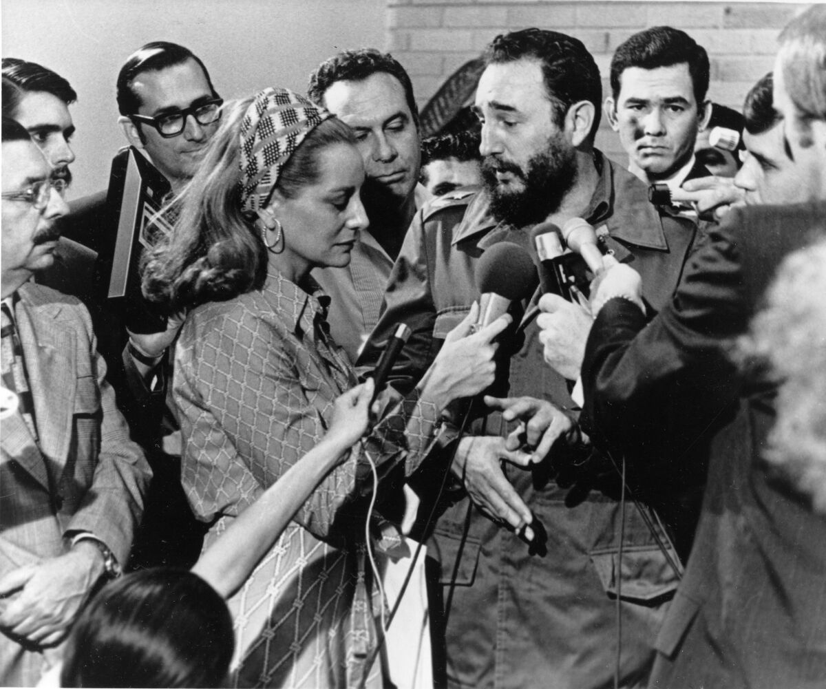 Walters with Fidel Castro in 1975.