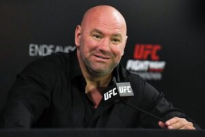 dana white speaking into a microphone at a ufc press conference